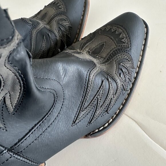 ROPER Women's Black Western Faux Leather Cowboy Boots With Stitching Design 6.5 - Picture 8 of 10